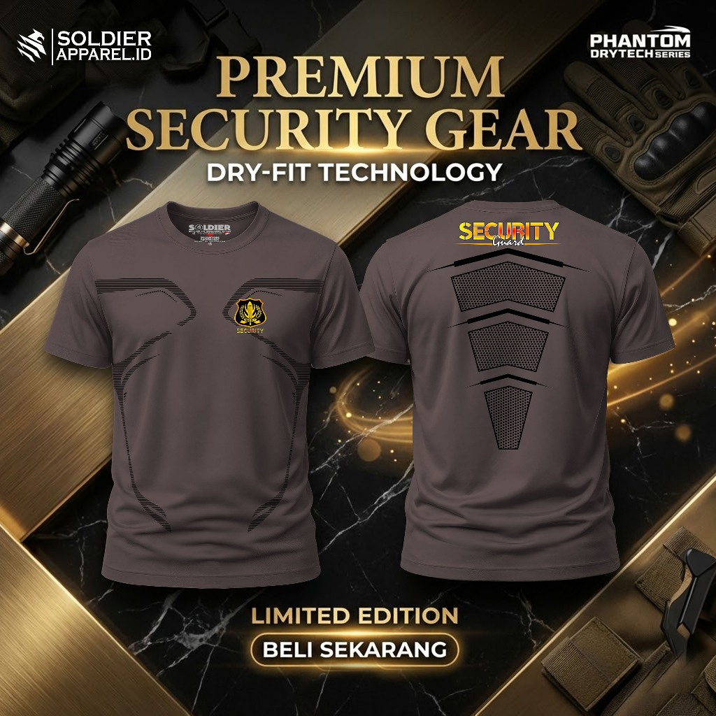 Kaos DryFit Premium Security Phantom DryTech Series – Nyaman untuk Tugas Lapangan