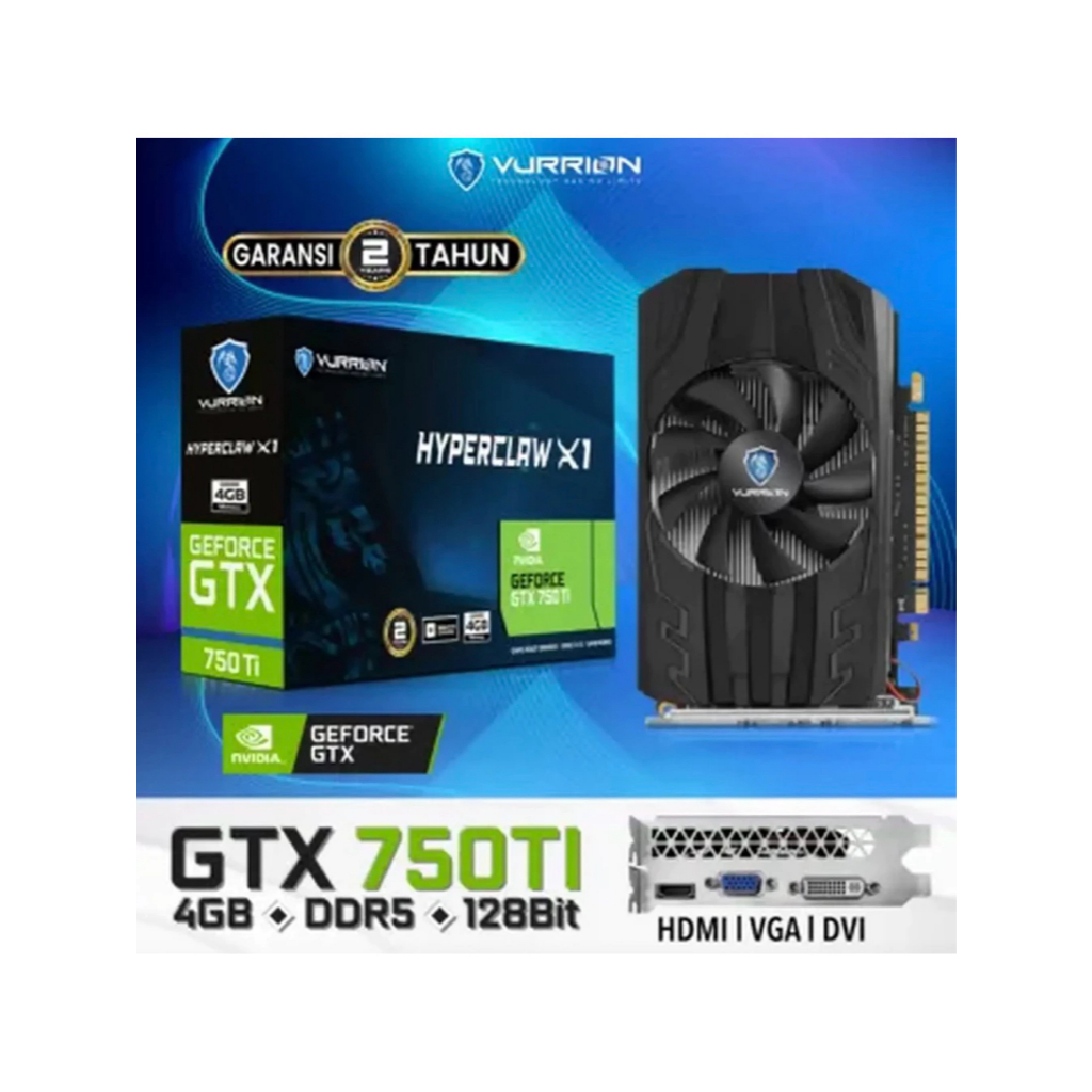 VGA Vurrion Hyperclaw X1 GTX 750Ti 4GB DDR5 External Graphics Card Single Fan