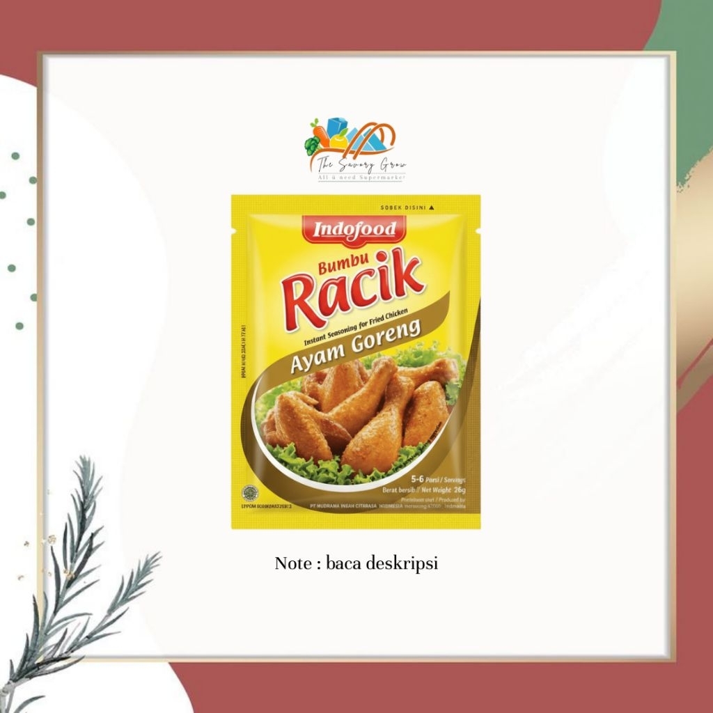 Bumbu Indofood racik ecer ayam goreng 26gr | racik instan ayam goreng | bumbu ungkep ayam praktis