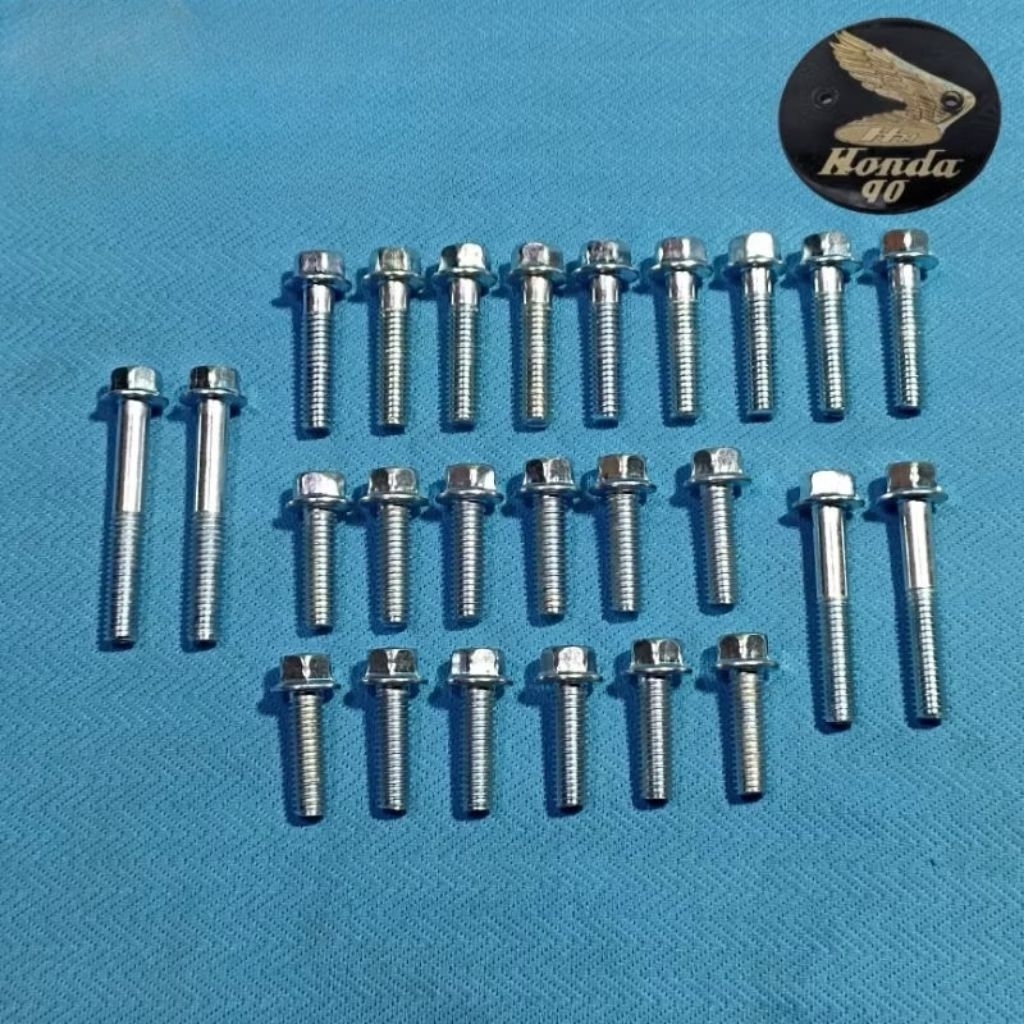 1Set Baut Blok Mesin Kanan Kiri Kopling Magnet Honda 90 S90 S90z Satu Set Assy Kunci T8 Grade A