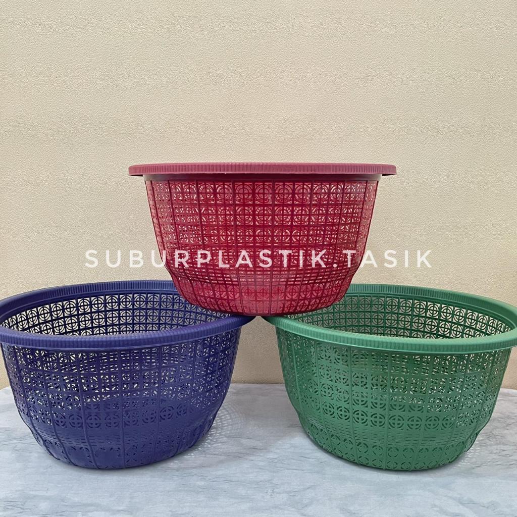 [12 pcs] Wakul Prasmanan JSP BESAR 6001  Sangku Nasi Plastik Wadah Serbaguna Bakul Tebal Berkat Haja