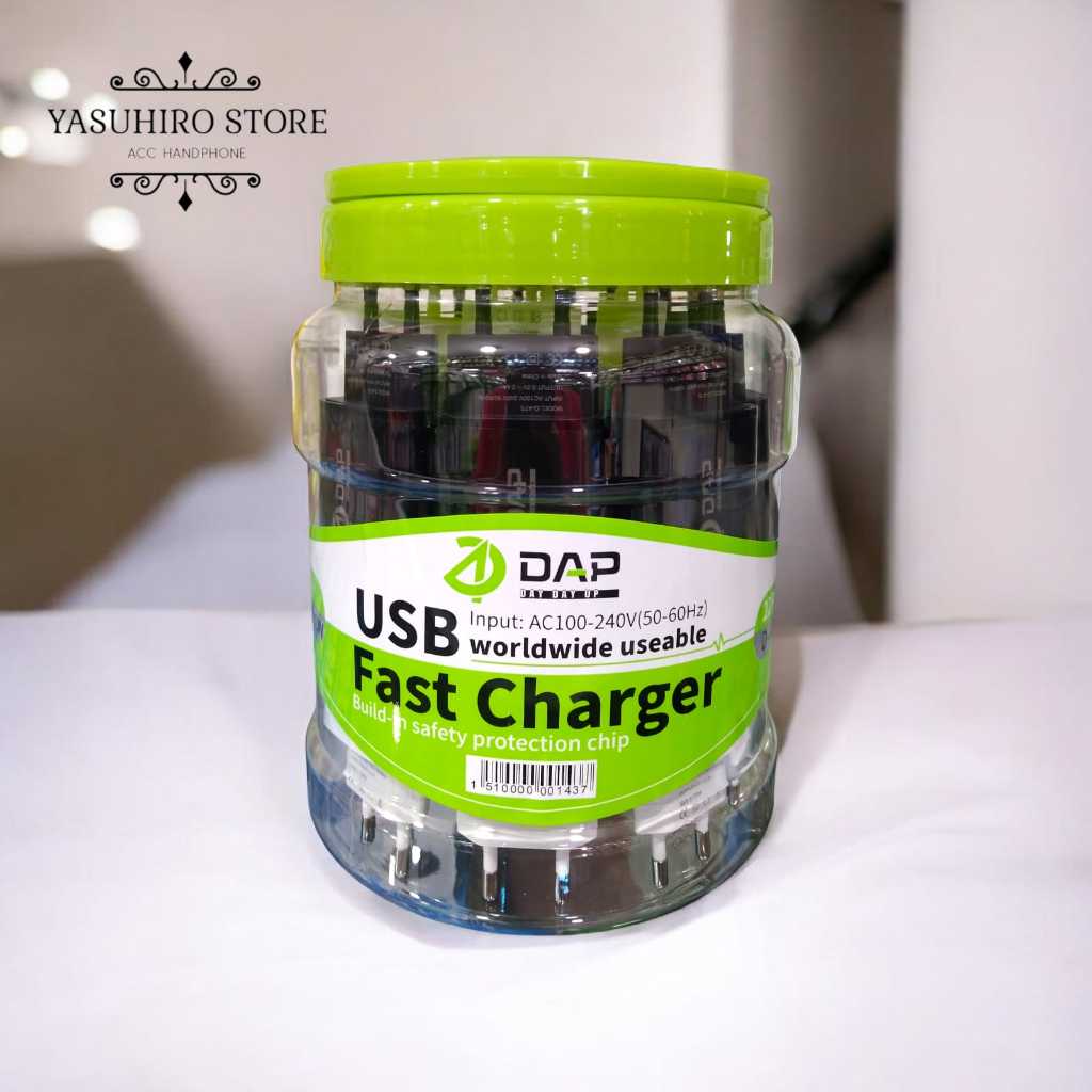 [1TOPLES 22PCS] Adaptor DAP D-AT5 2.4A 1USB Kepala Charger DAP D-AT5 Fast Charging