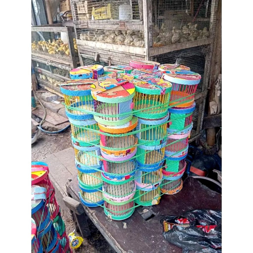 KANDANG AYAM WARNA WARNI - KANDANG BURUNG EMPRIT - SANGKAR AYAM PELANGI