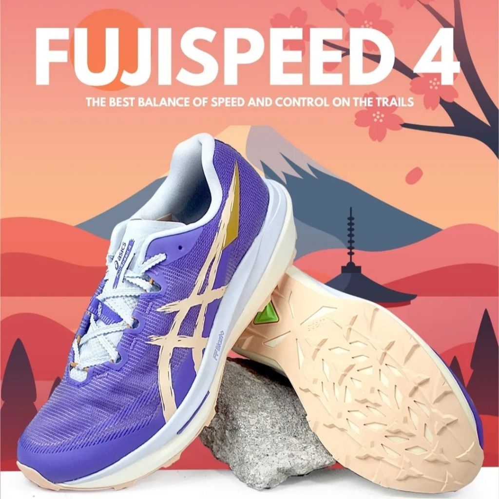 Sepatu Olahraga Running Lari Trail ASICS FUJISPEED 4 STANDARD Pria Men - 1013A179.400