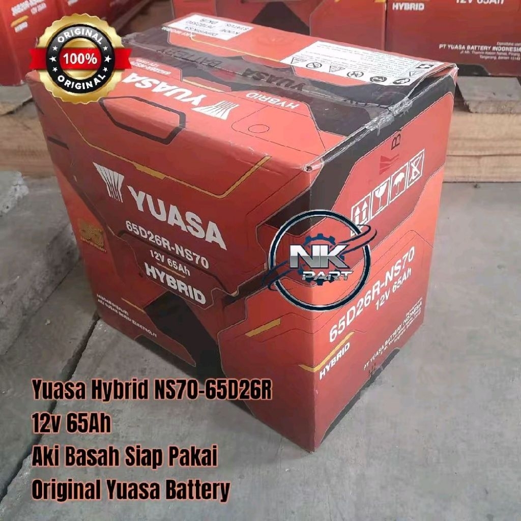 Aki Mobil Toyota Kijang Kapsul, Kijang Grand Yuasa Hybrid NS70 65Ah