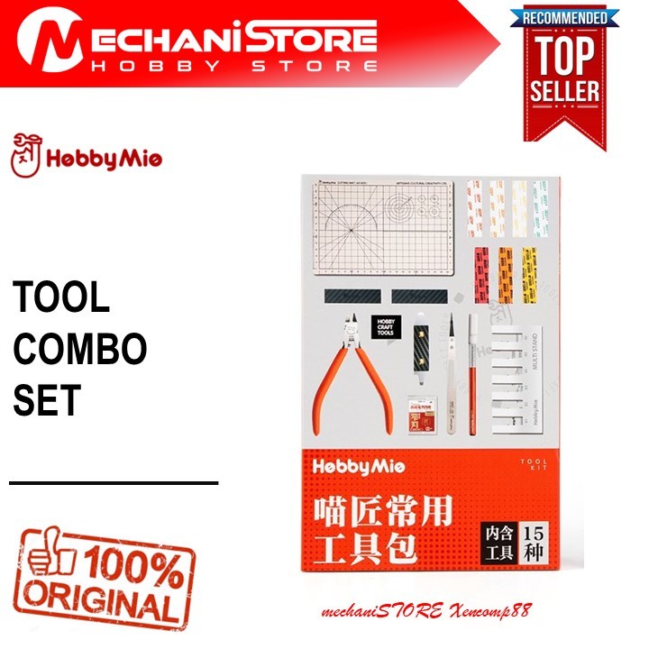 HOBBY MIO Tool Combo Set - Nipper Opener Pinset Pencutter Amplas Mat Hobbymio Nipper toolkit toolset