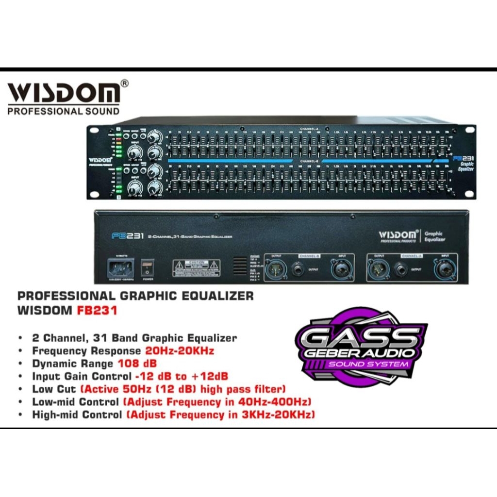 equalizer wisdom 231 grapich equalizer wisdom fb231