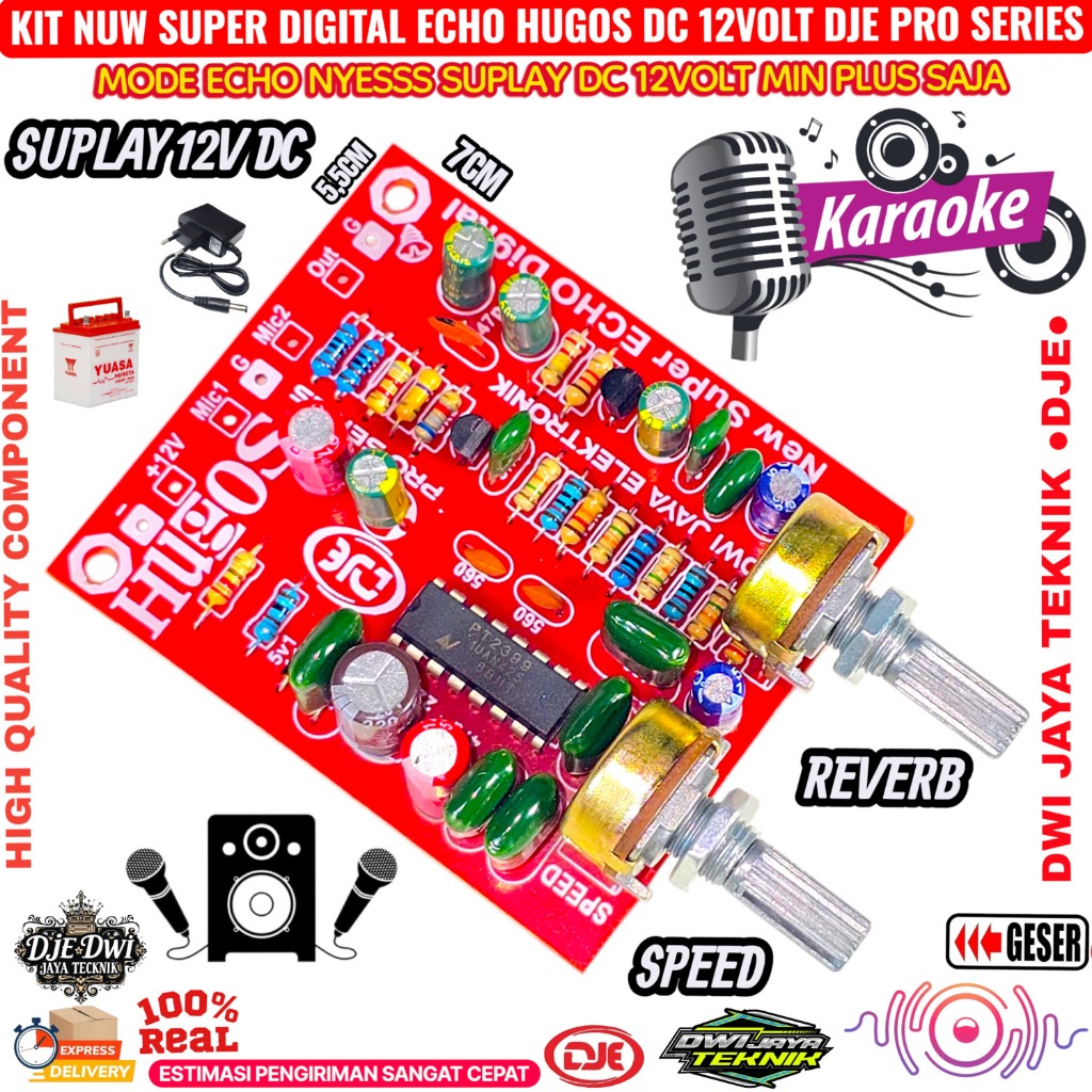 KIT TONE CONTROL ECHO DIGITAL NEW HUGOS REVERB DJE PRO SERIES