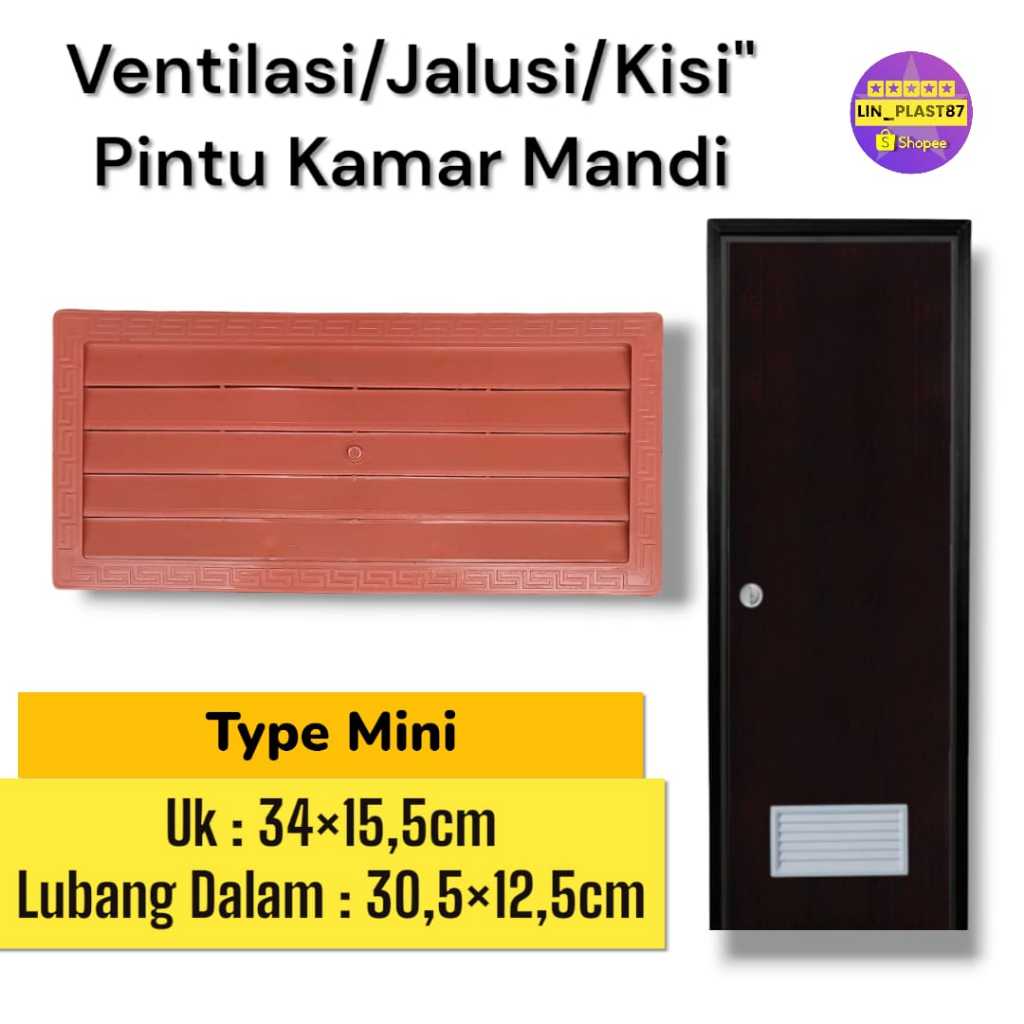 JALUSI PVC PLASTIK | VENTILASI UDARA PINTU KAMAR MANDI | TOILET | KISI-KISI UDARA STANDART MURAH MIN