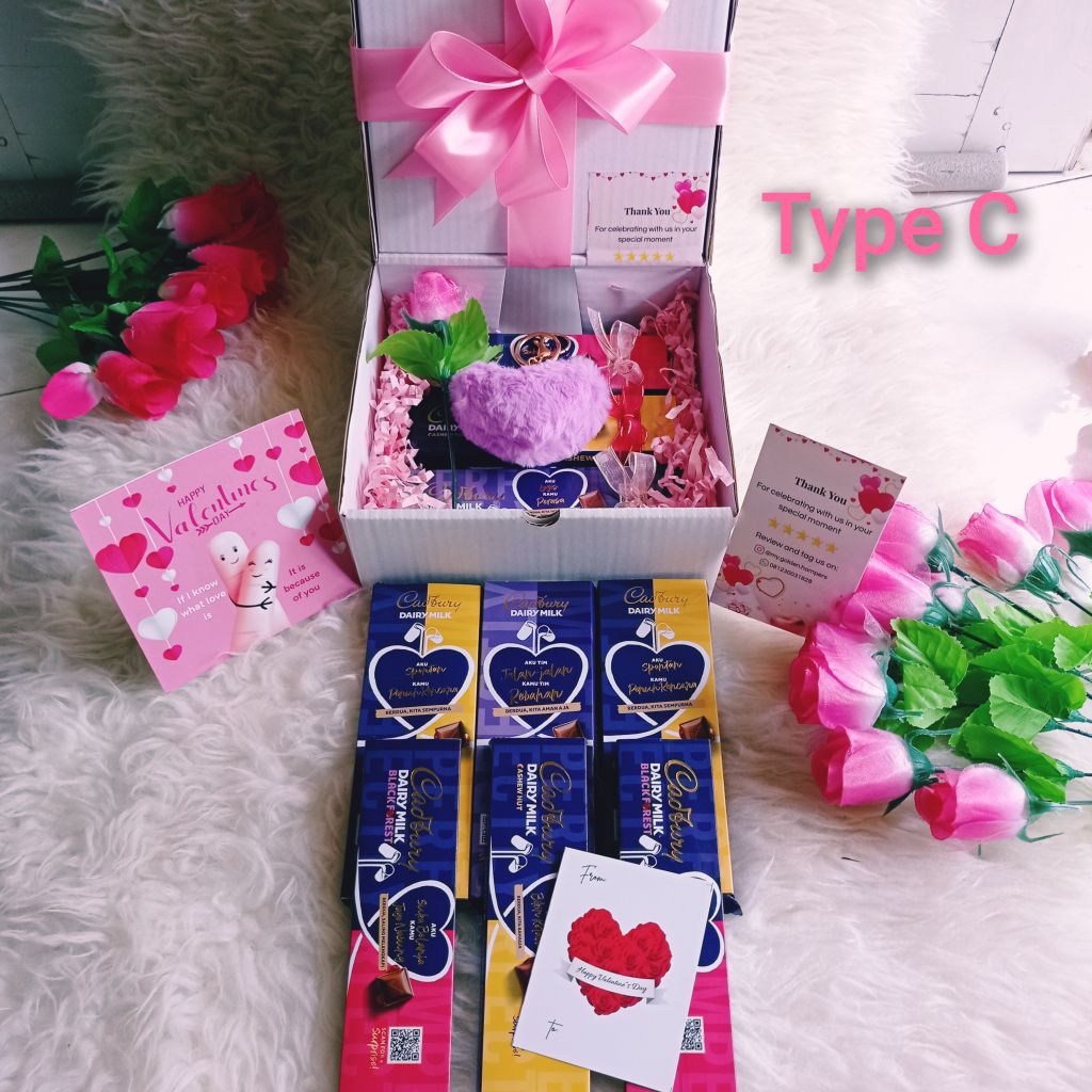 Kado Valentine / Hampers Coklat Cadbury Dairy Milk / Hadiah Ulang Tahun / Wisuda / Anniversary
