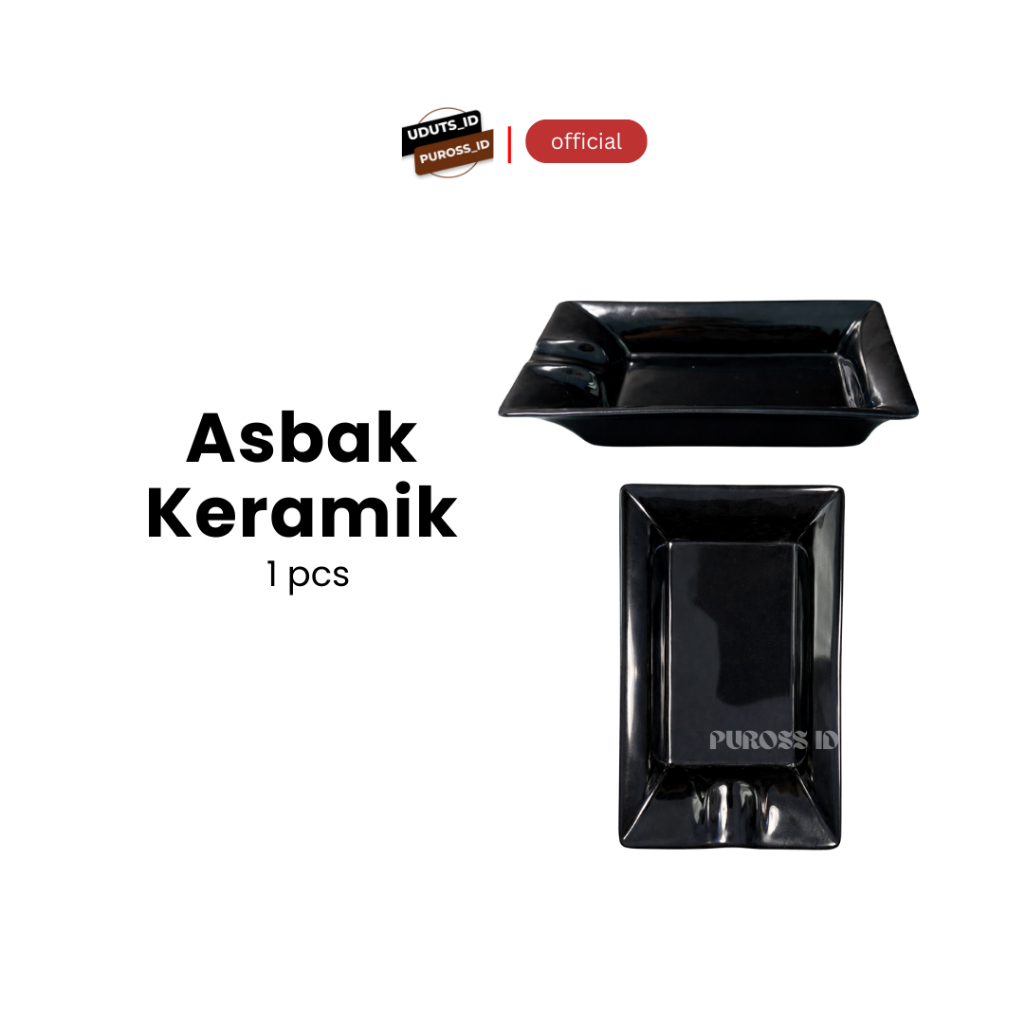 Asbak Keramik bentuk kotak mewah premium