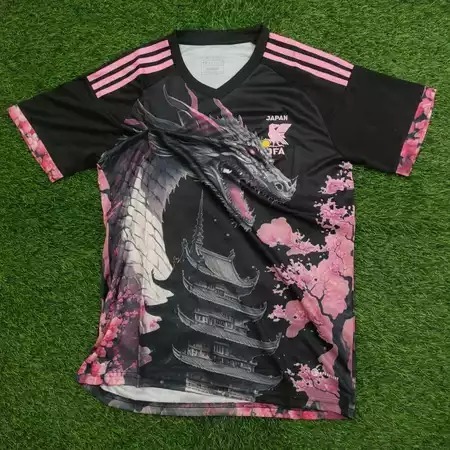 JERSEY BOLA JEPANG SPECIAL DRAGON HITAM PINK 2024/2025 GRADE ORI HIGH QUALITY