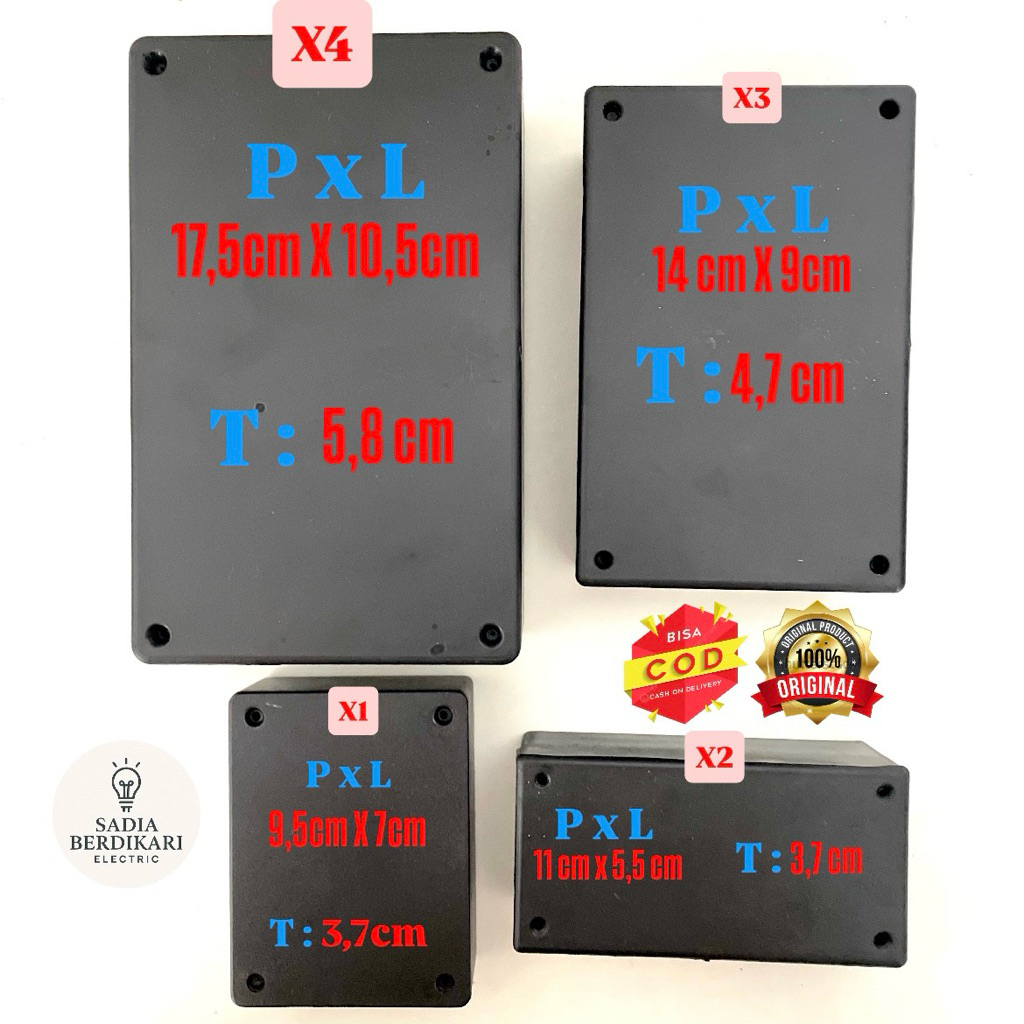 Box Multi Plastik X1 X2 X3 X4 Box Project  Kotak Tebal Keperluan Elektronik / Box Multi Plastik X1 X