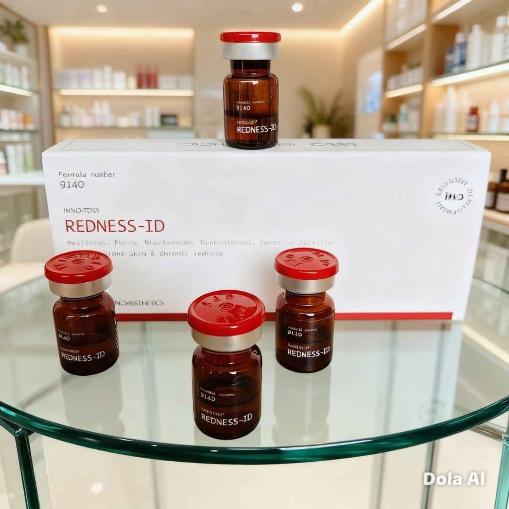 Inno-TDS Redness ID Serum Meso Dermapen Rosacea Iritasi wajah kulit sensitif kemerahan-ECER..