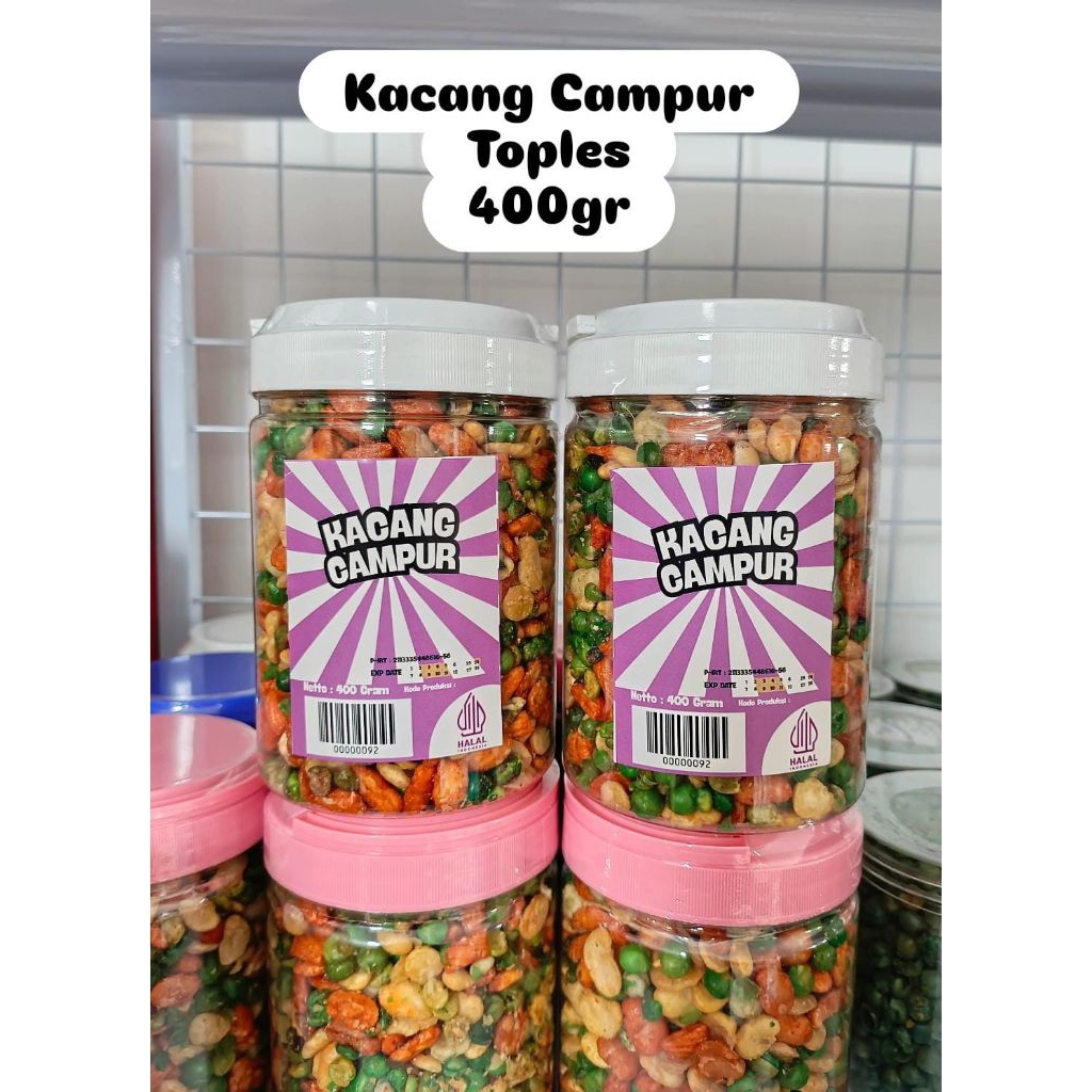 Kacang Campur Toples 400 gr