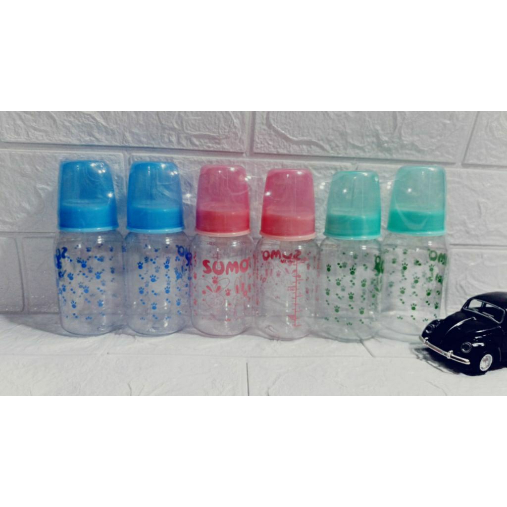 1 set (6pcs) dot botol tempat minum bayi balita asi susu free bpa lucu pegangan gemoy sumo ninio 120