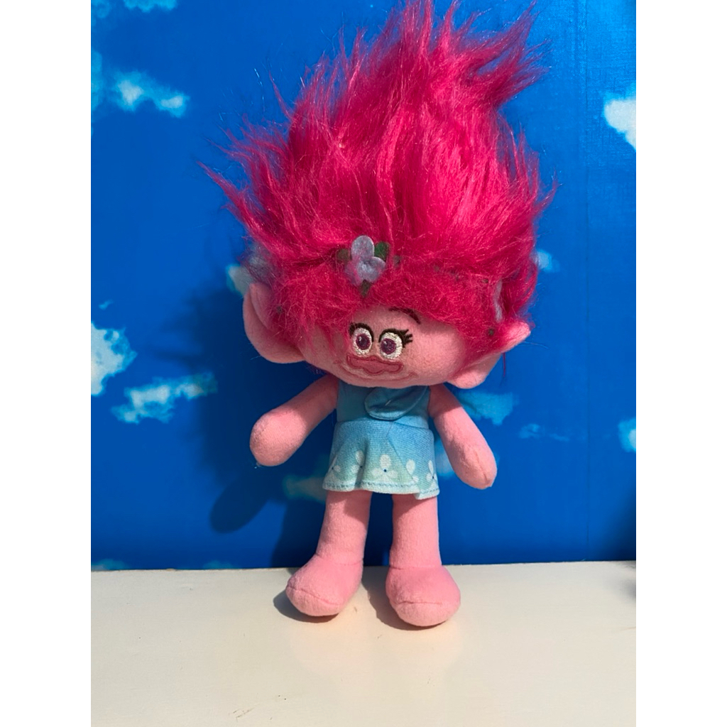 Boneka Trolls Pink Poppy Original Dreamworks Plush Toy