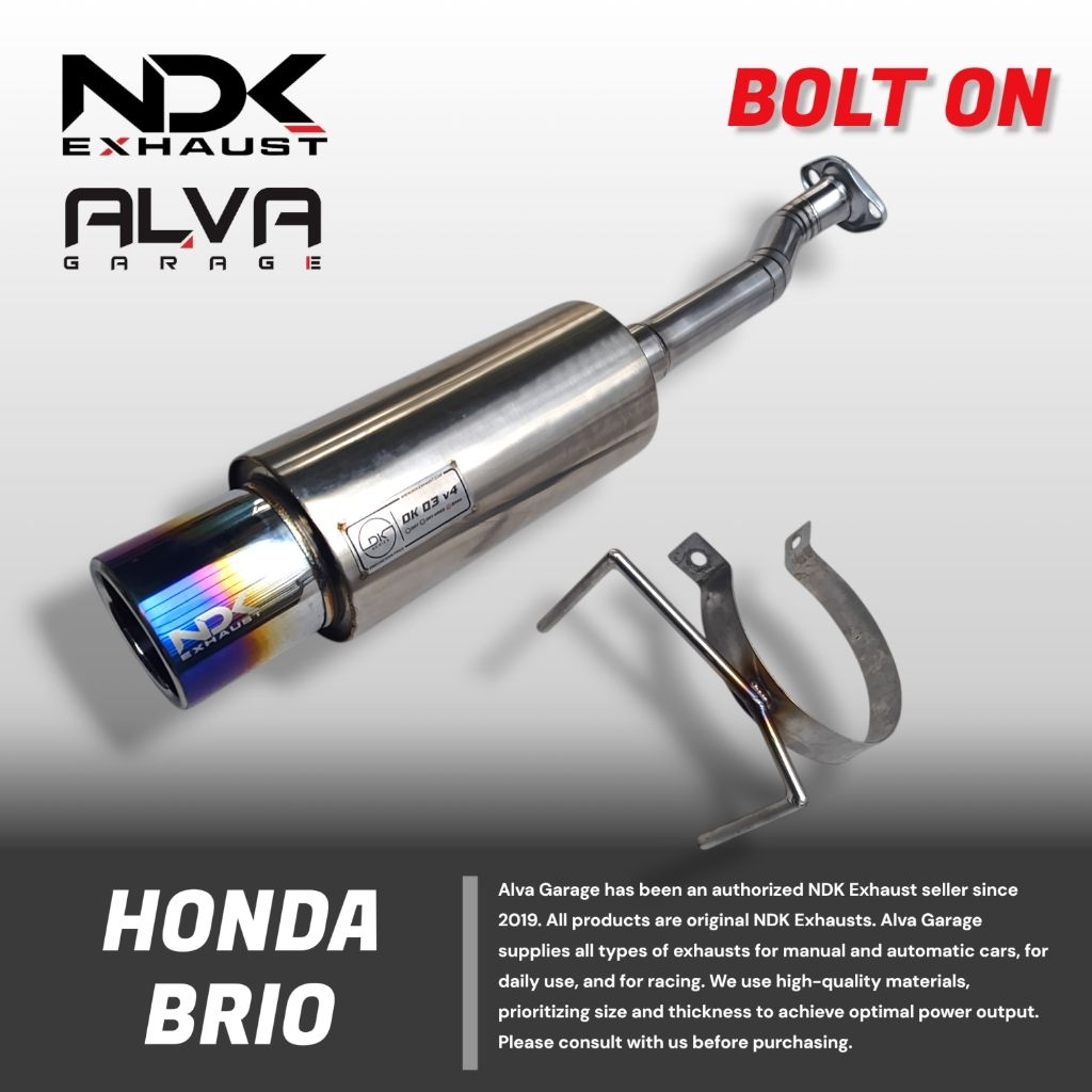 KNALPOT BRIO BOLT ON DK03V4 MUFFLER NDK KNALPOT MOBIL RACING MERK NDK EXHAUST