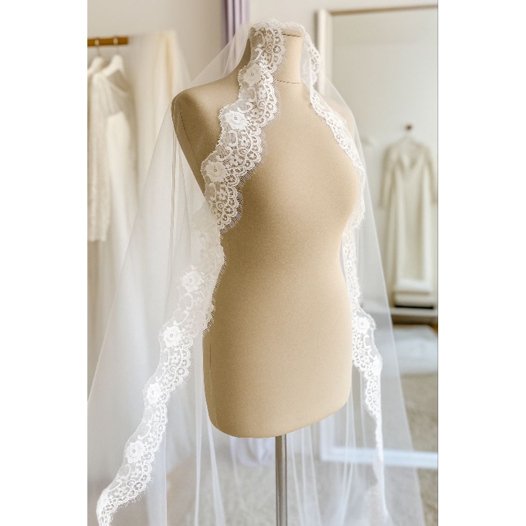 Adelus Veil Brokat Pengantin Veil Brokat Ibu Besan Slayer Pengantin Brukat Veil Brukat Veil Brokat