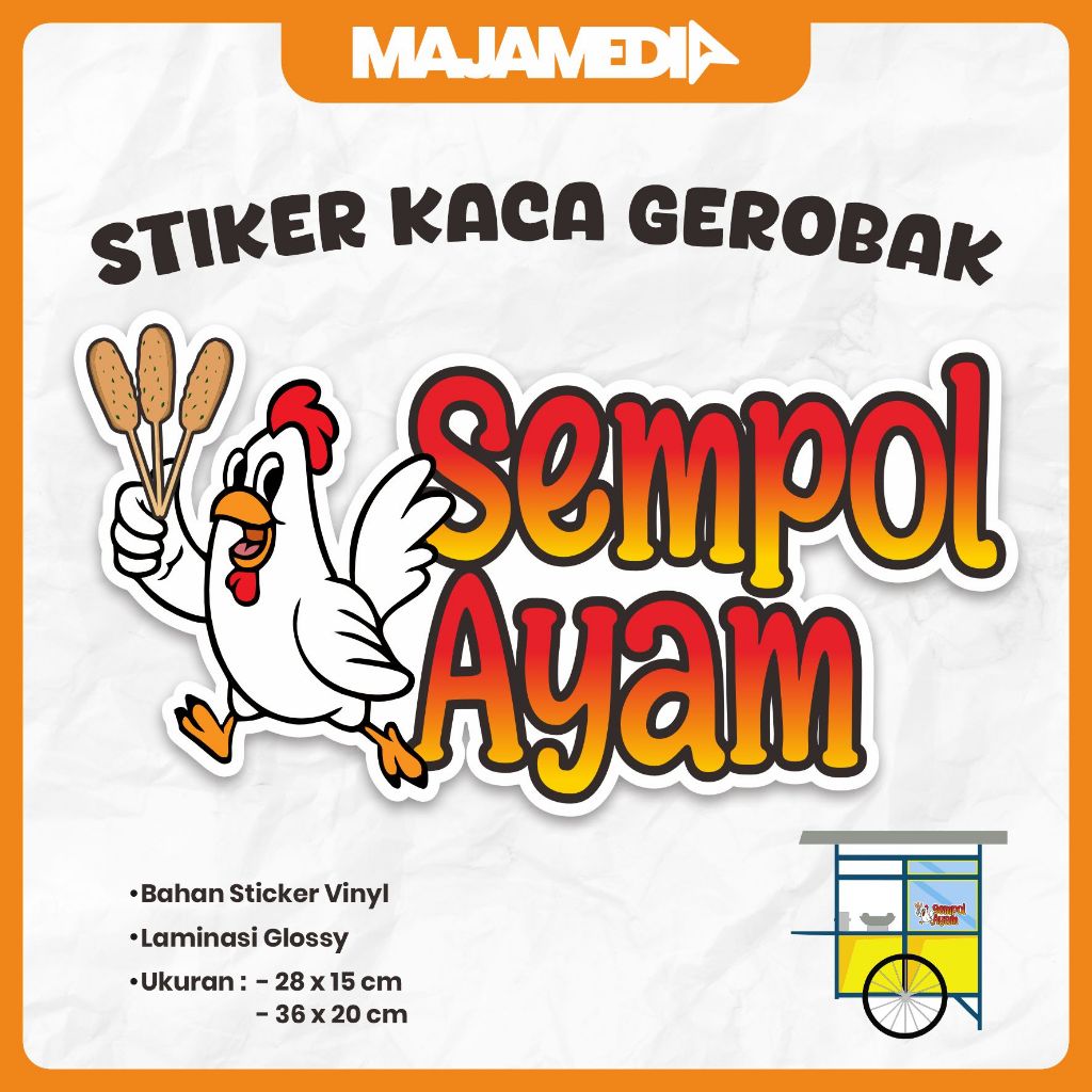 STICKER GEROBAK SEMPOL AYAM