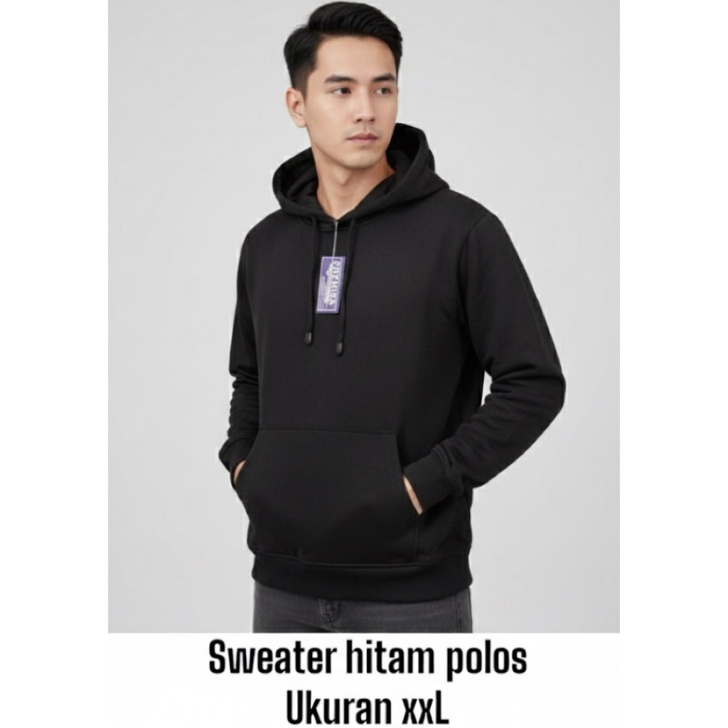 Sweater Hoodie Polos Fleece Tebal Unisec