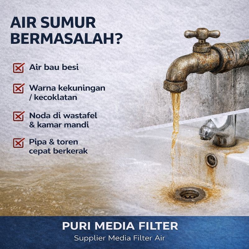 Pasir Manganese 25 Kg / Manganese Filter Media / Puri Media Filter Air Menghilangkan Bau Besi & Air