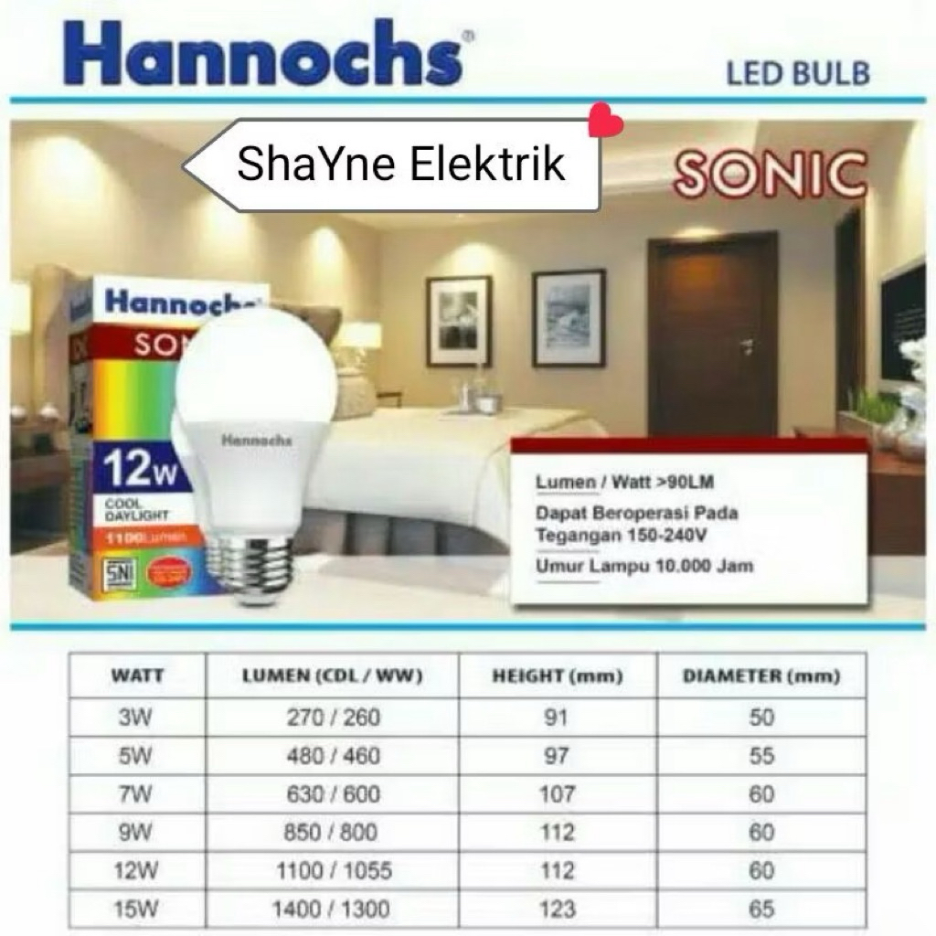 Lampu LED Hannochs SONIC 5 Watt