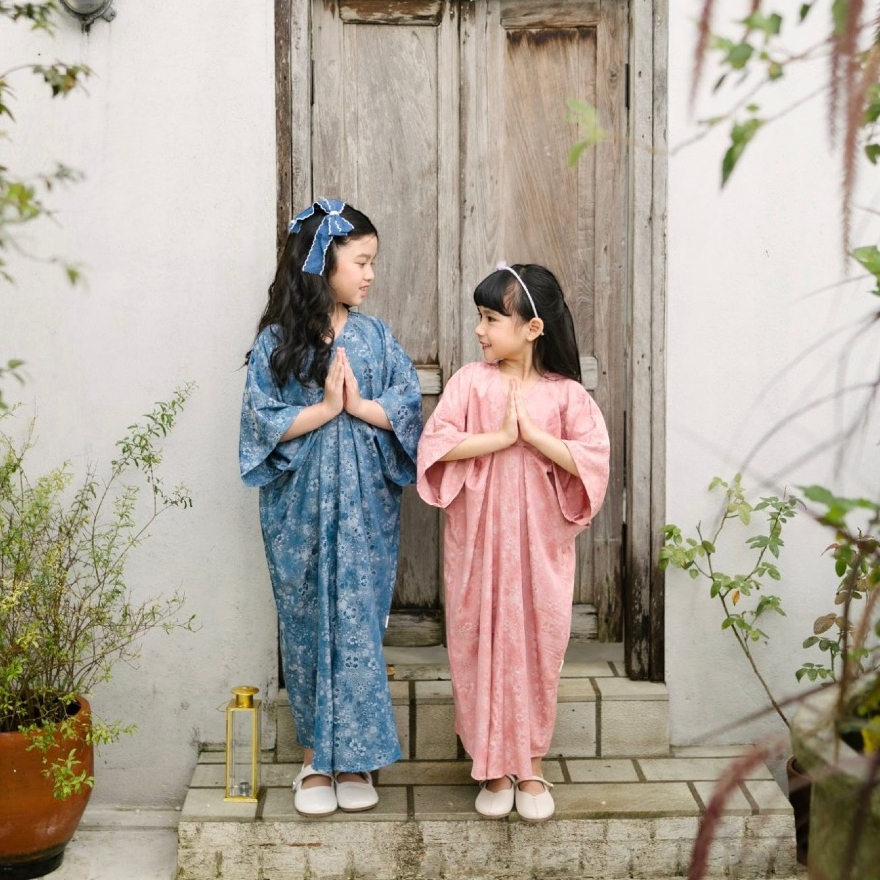 Anisa Kaftan - Gamis Lebaran Anak Perempuan Rayon Jaquard Anak Tanggung - Monami
