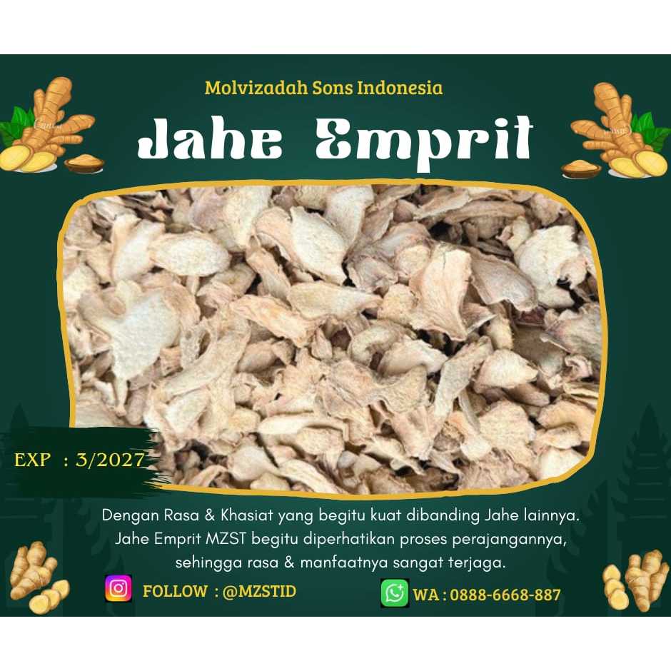 Jahe Emprit Rajang Kering Premium