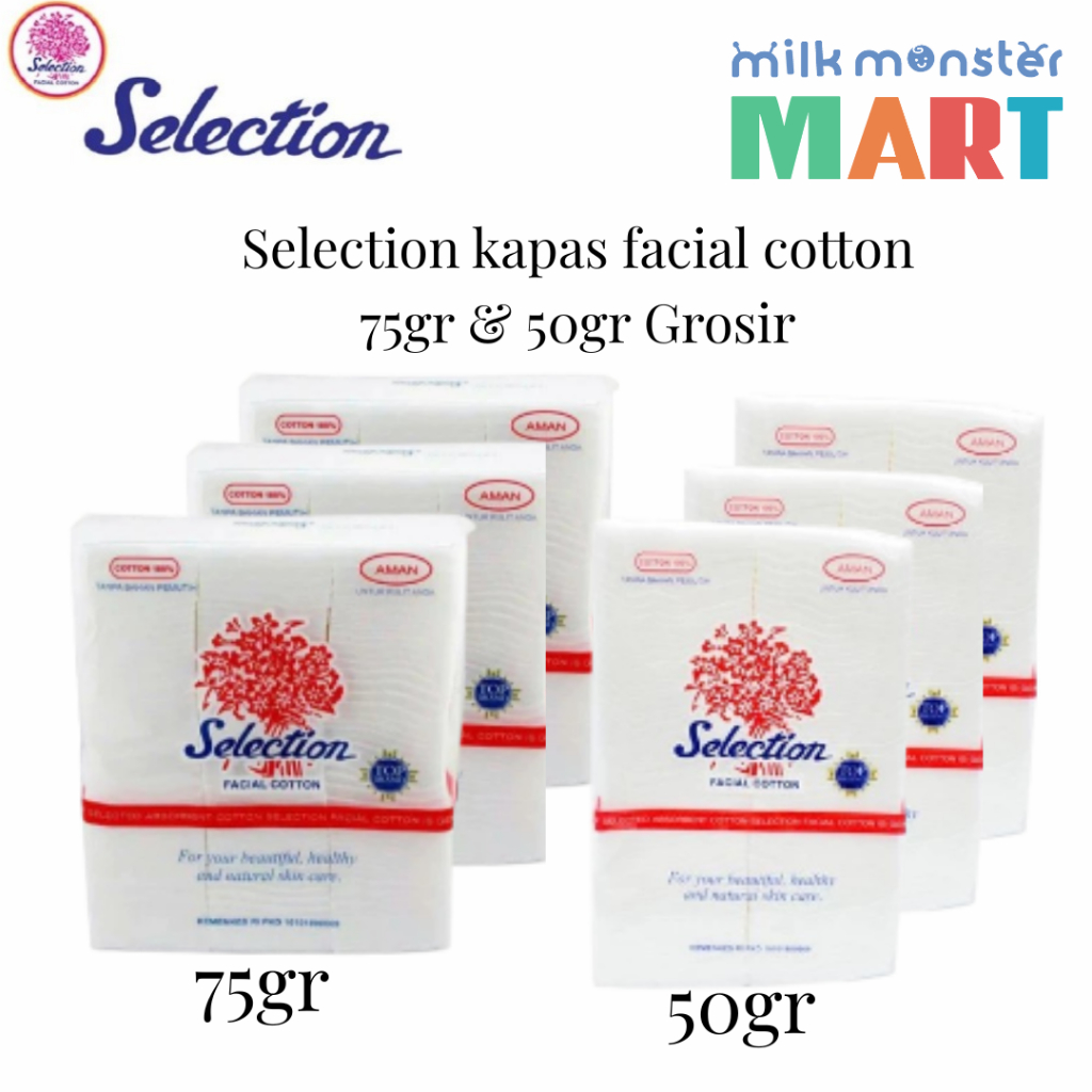 Selection Kapas 75gr dan 50gr Grosir - Kapas Pembersih Wajah