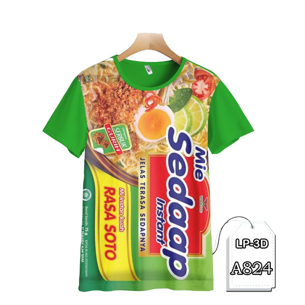 KAOS MIE SEDAP RASA SOTO KAOS DEWASA GAMBAR MIE BAJU PREMIUM KEREN