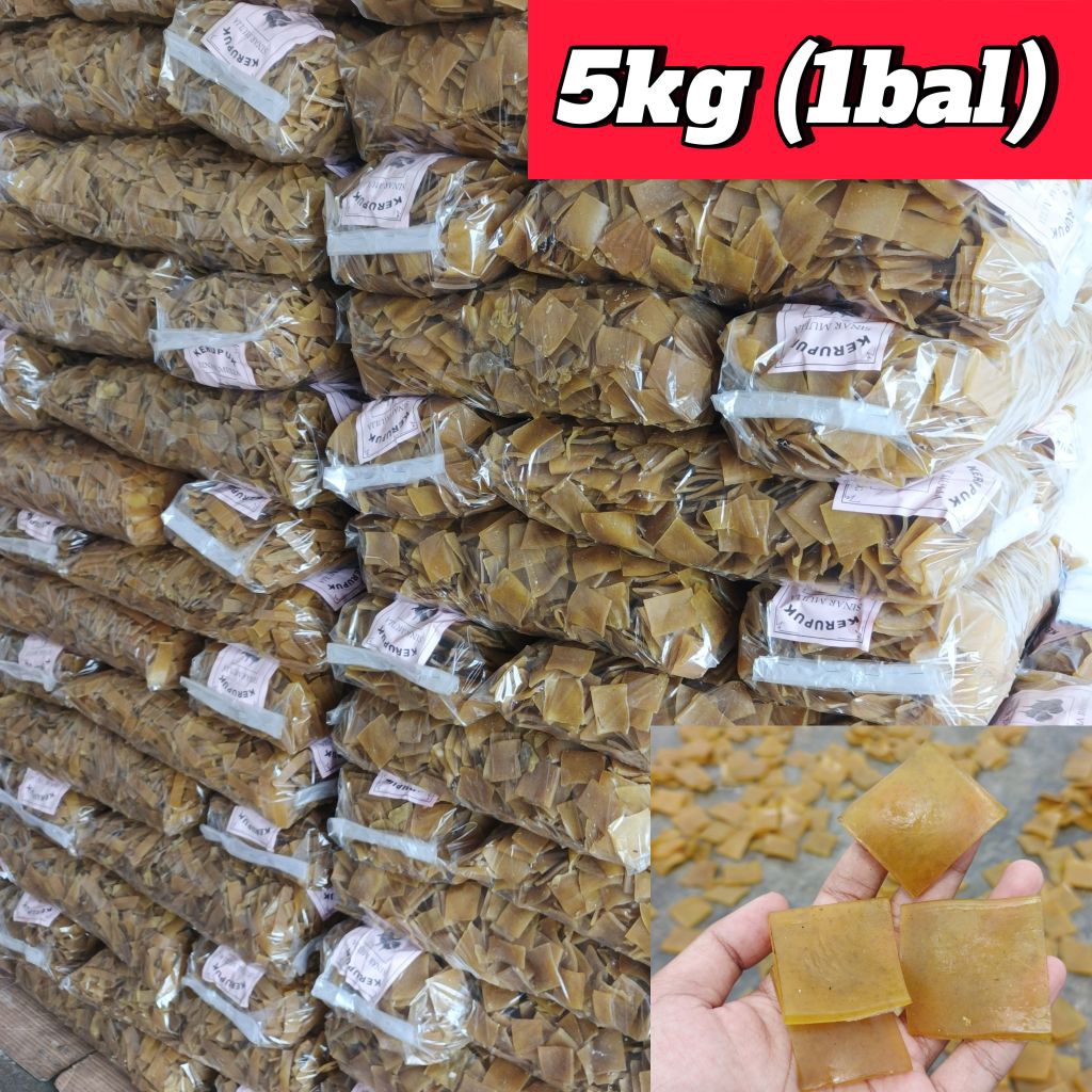 5kg (1bal) Kerupuk Mentah Bleng Persegi Kerupuk Bawang original Banyuwangi | Rofkar Pangan