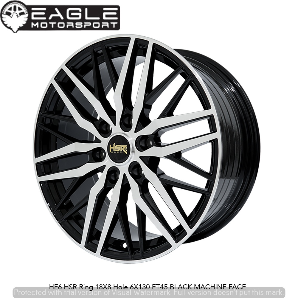 VELG RACING TIPE HSR HF6 R18 BMF UNTUK MOBIL MERCEDES SPRINTER TOYOTA HIACE PREMIO DLL.