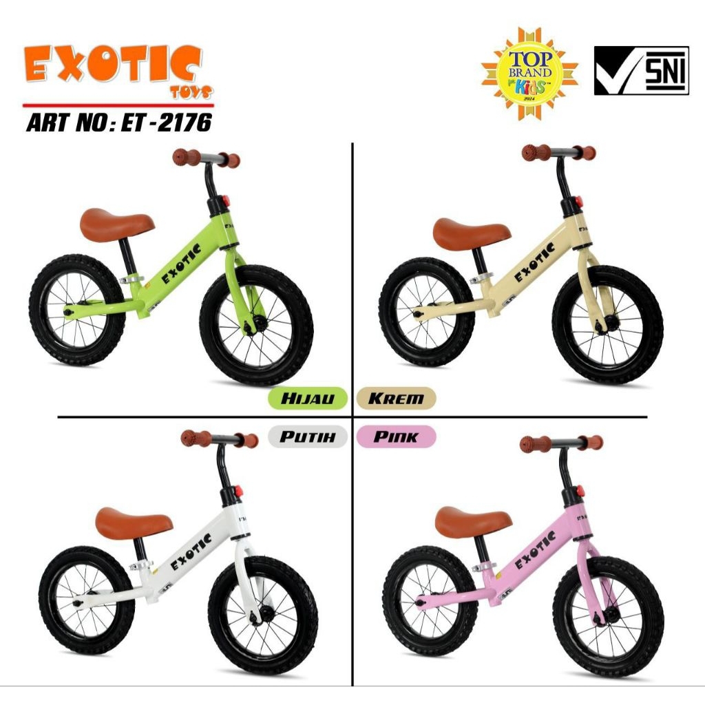 Push Bike ET 2176 Ban Pompa Balance Bike EXOTIC