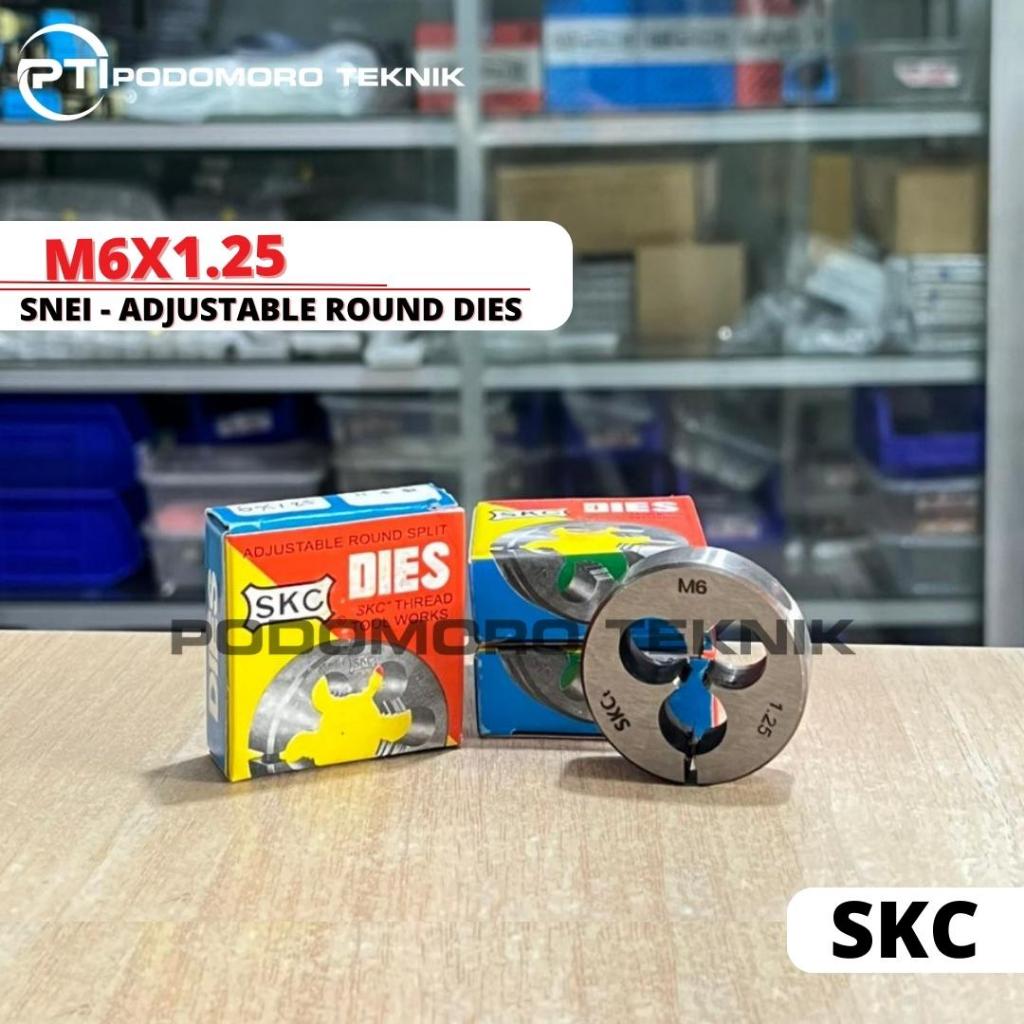 Snei M6X1.25 Round Dies Drat Ulir Baut M6 X 1.25 - 38MM SKC JAPAN Original Senai Sney Snay Senay