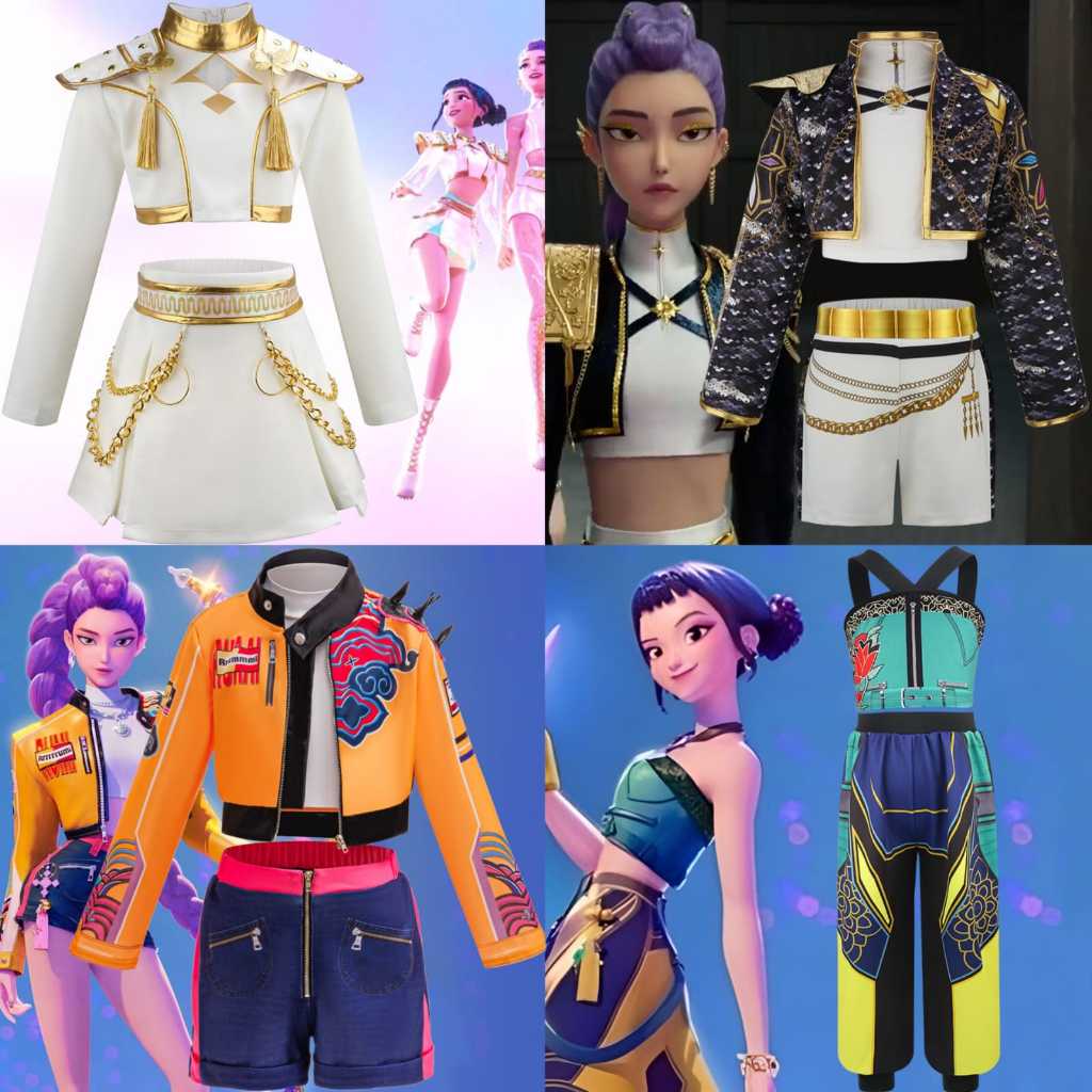 Fairyland | D1572 D1588 D1586 kostum K-Pop RUMI, HAUNTRIX, MIRA demon hunter anak perempuan import