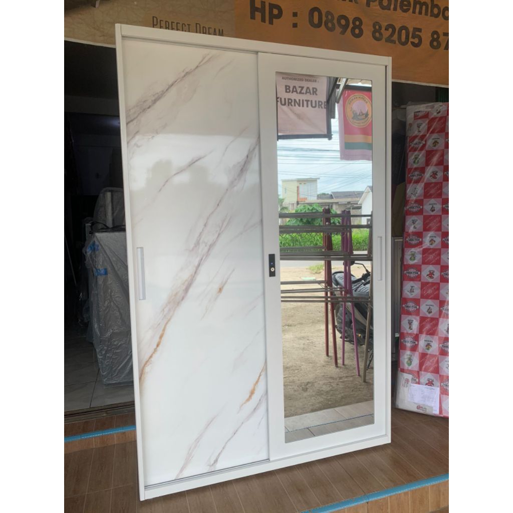 Lemari Pakaian Besi 2 Pintu Sliding Lemari Baju Besi 2 Pintu Geser Jumbo