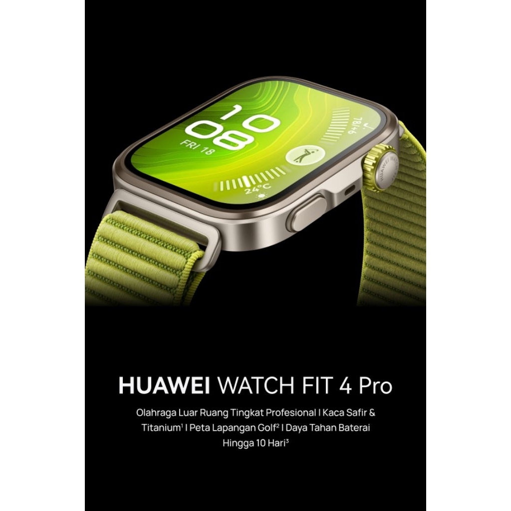 Huawei Watch Fit 4Pro Green Jam Tangan Pintar