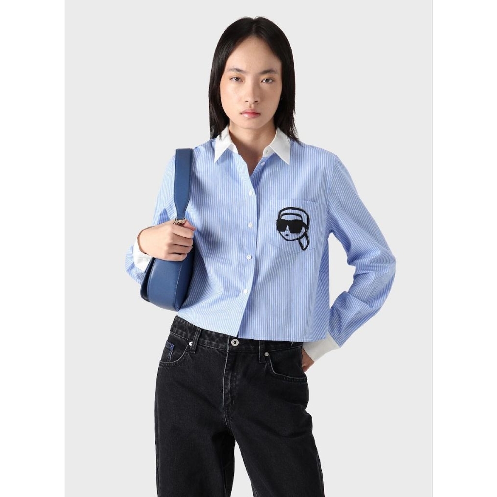 Kemeja Icon karl lagerfeld blue | Kemeja wanita | Atasan wanita | Tshirt icon karl lagerfeld blue | 
