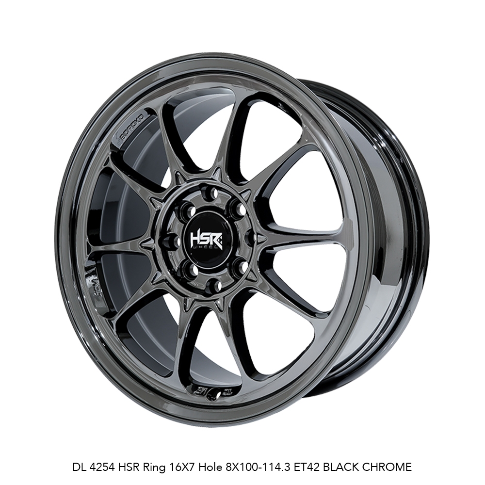 Velg Hsr DL Ring 16 Velg Mobil Freed Yaris City Hatchback Raize R16 Black Chrome