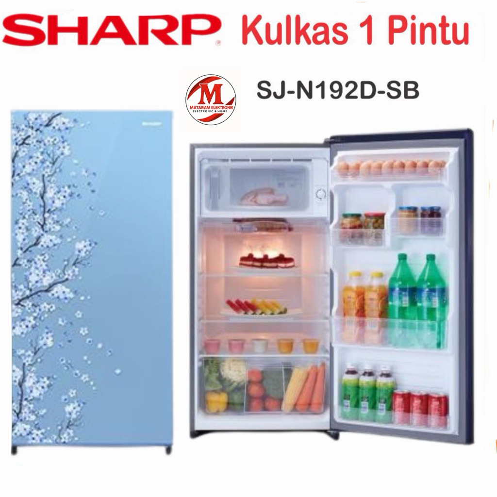 Sharp Kulkas 1 Pintu SJ-N192D-SH/SB/SP / SJN 192 DSH DSB DSP - Hijau