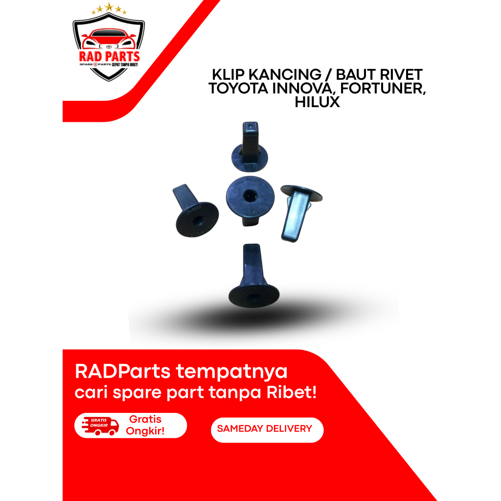 KLIP KANCING MOBIL / BAUT RIVET MOBIL HILUX,FORTUNER,INNOVA