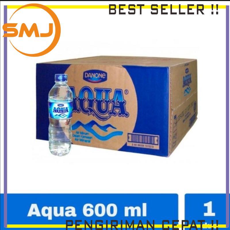 KHUSUS INSTAN Aqua Air Mineral Botol Tanggung 600ml 1 dus isi 24pcs