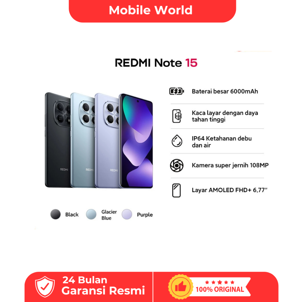 Mobile World Xiaomi Redmi Note 15 8GB+256GB / Redmi Note 15 Pro 5G 8GB+256GB / Redmi Note 15 Pro+ 5G