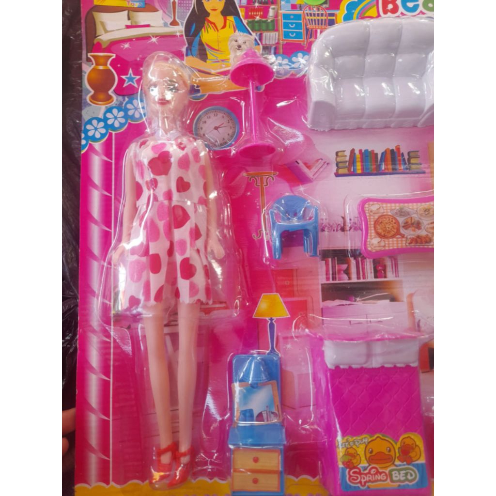 mainan barby n kasur lengkap Barbie berbi