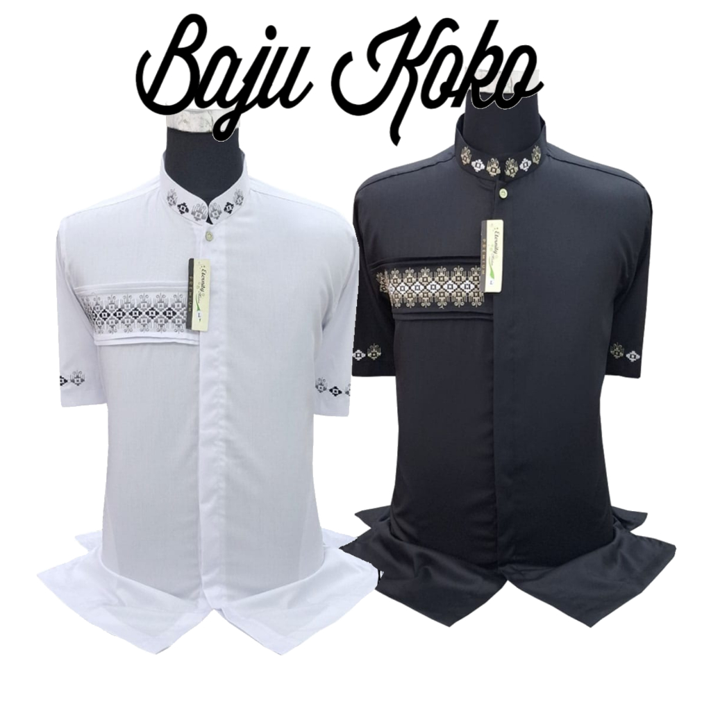Baju Koko Eternity Atasan Muslim Pria Lengan Pendek