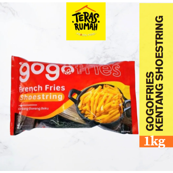 GOGOFRIES - KENTANG GORENG FROZEN SHOESTRING POTONGAN TIPIS PANJANG 1KG