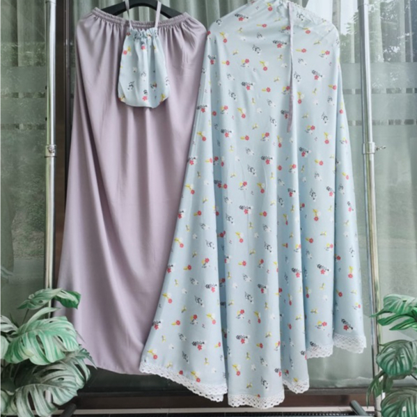 MUKENA MURAH MOTIF MELATI BAHAN RAYON KBI PREMIUM