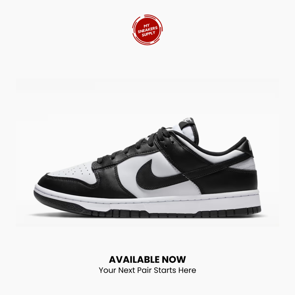 Sepatu Sneakers Nike Dunk Low Retro White Black Panda  - [DD1391 100] [BARU]