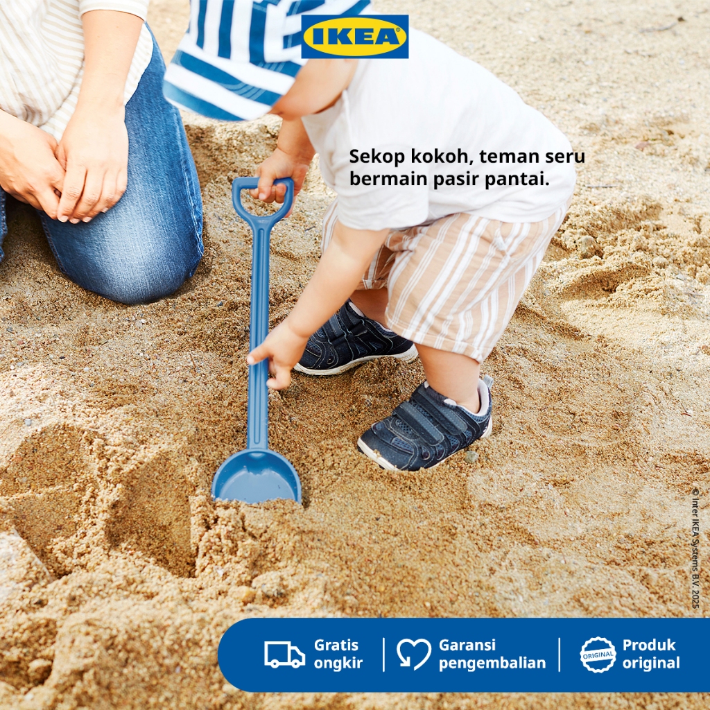 IKEA SANDIG Sekop Pasir Main Anak Biru 40cm